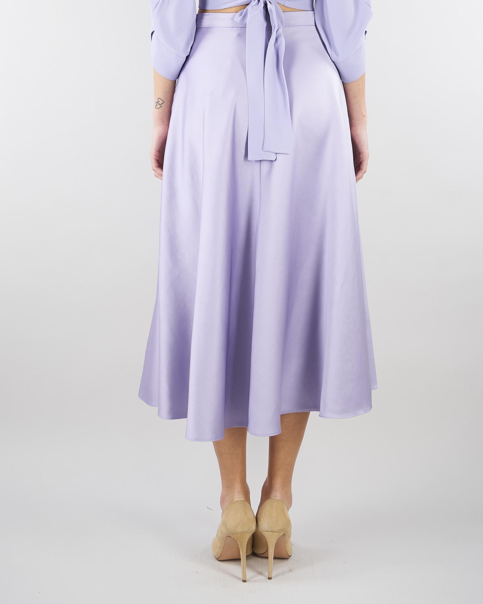 Gonna Lilla in duchesse con logo gioiello GO15661E2 EV7 ELISABETTA FRANCHI 