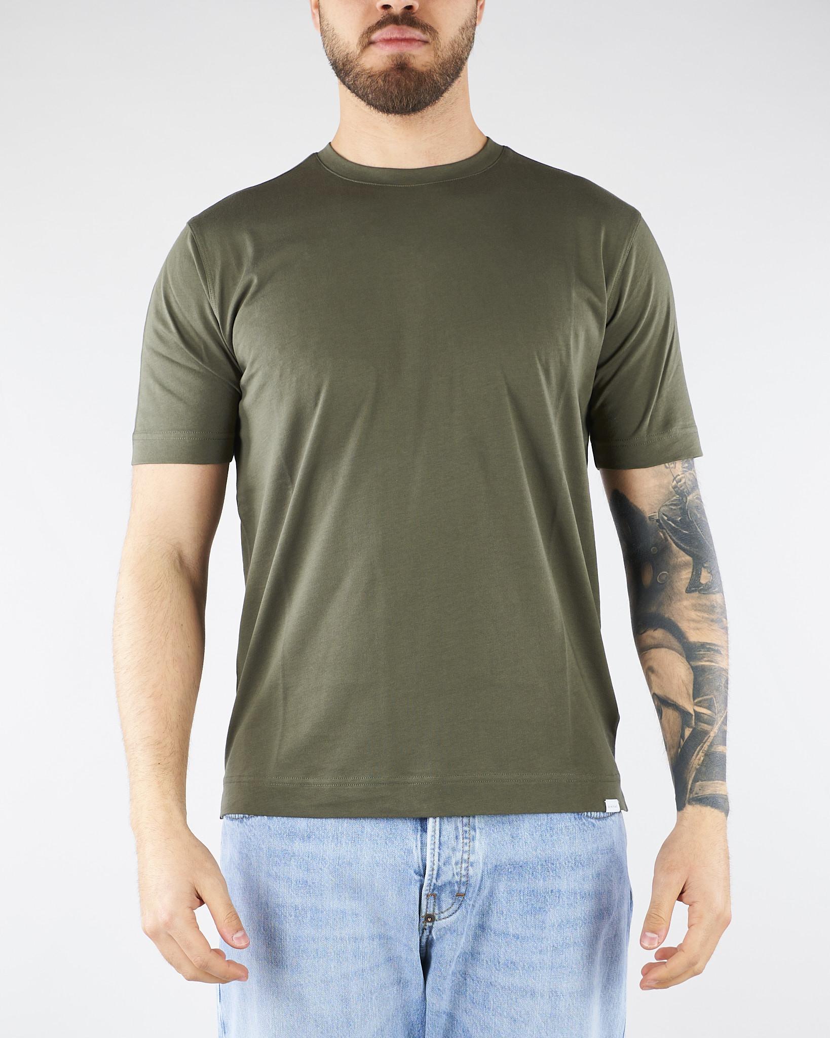 T-shirt Verde in cotone Supima DK17103 35 DIKTAT 