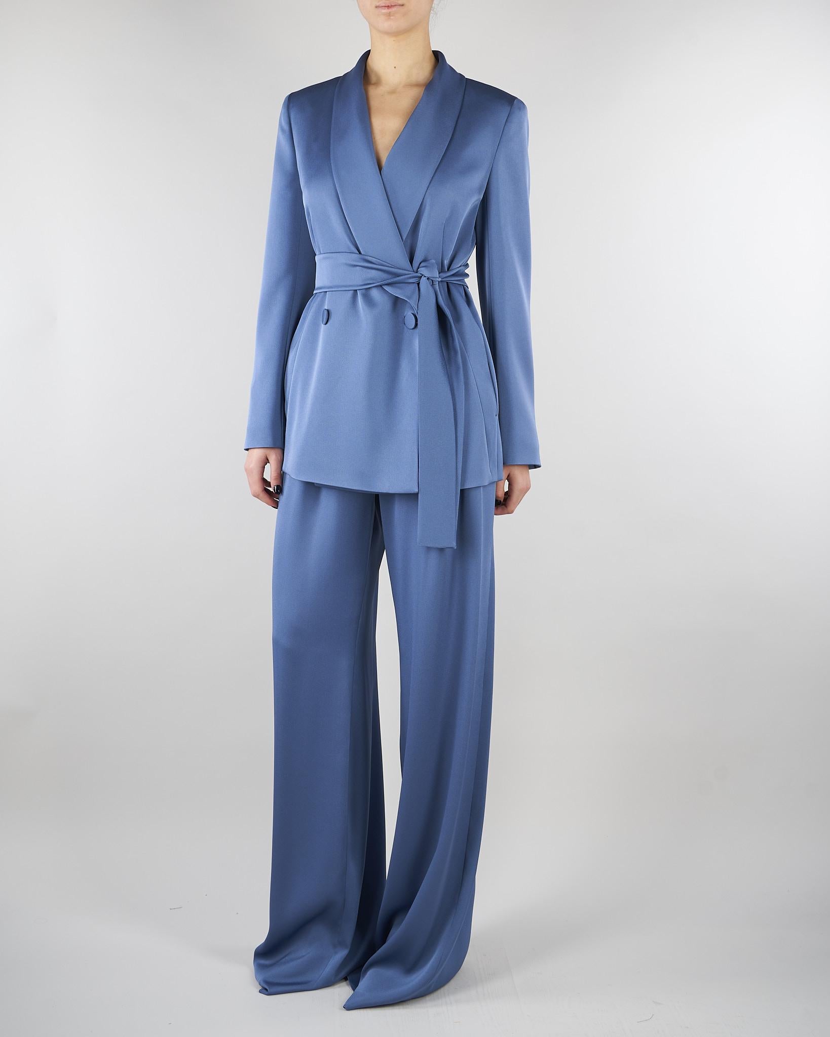 Blazer Avio in satin leggero MSEDOPPIA 8 MAX MARA STUDIO 