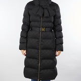 Piumino Nero in tessuto vela jacquard PI84D56E2 110 ELISABETTA FRANCHI 