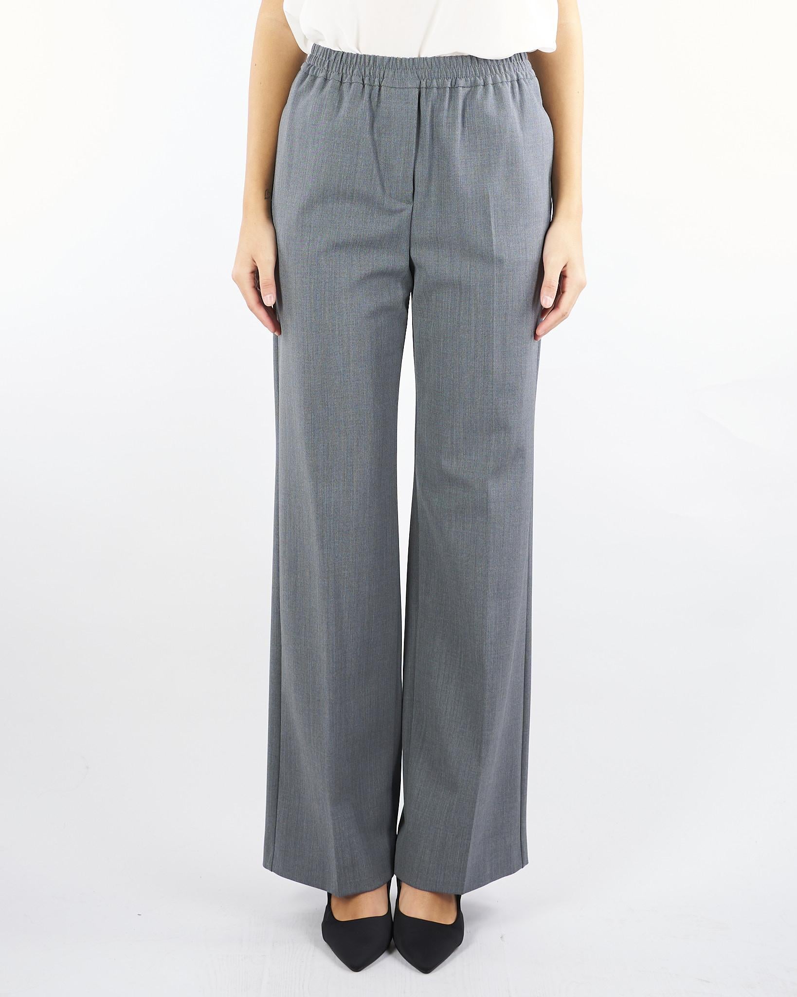 Pantalone Grigio in gabardina di lana tecnica PETRA 6 MAX MARA WEEKEND 