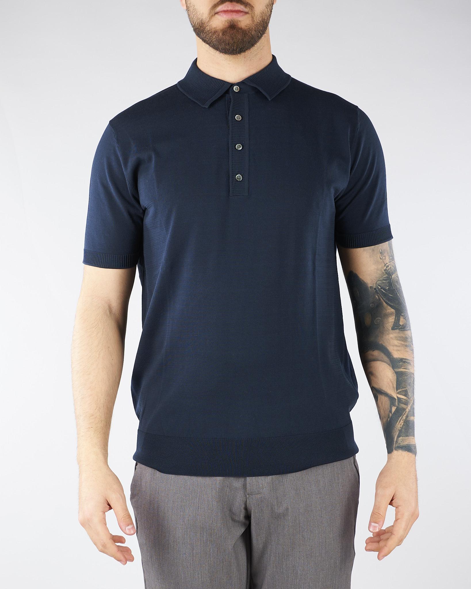 Maglia a polo Blu in puro cotone DK17041 89 DIKTAT 