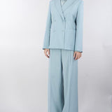 Pantalone Acqua palazzo in tela di lana