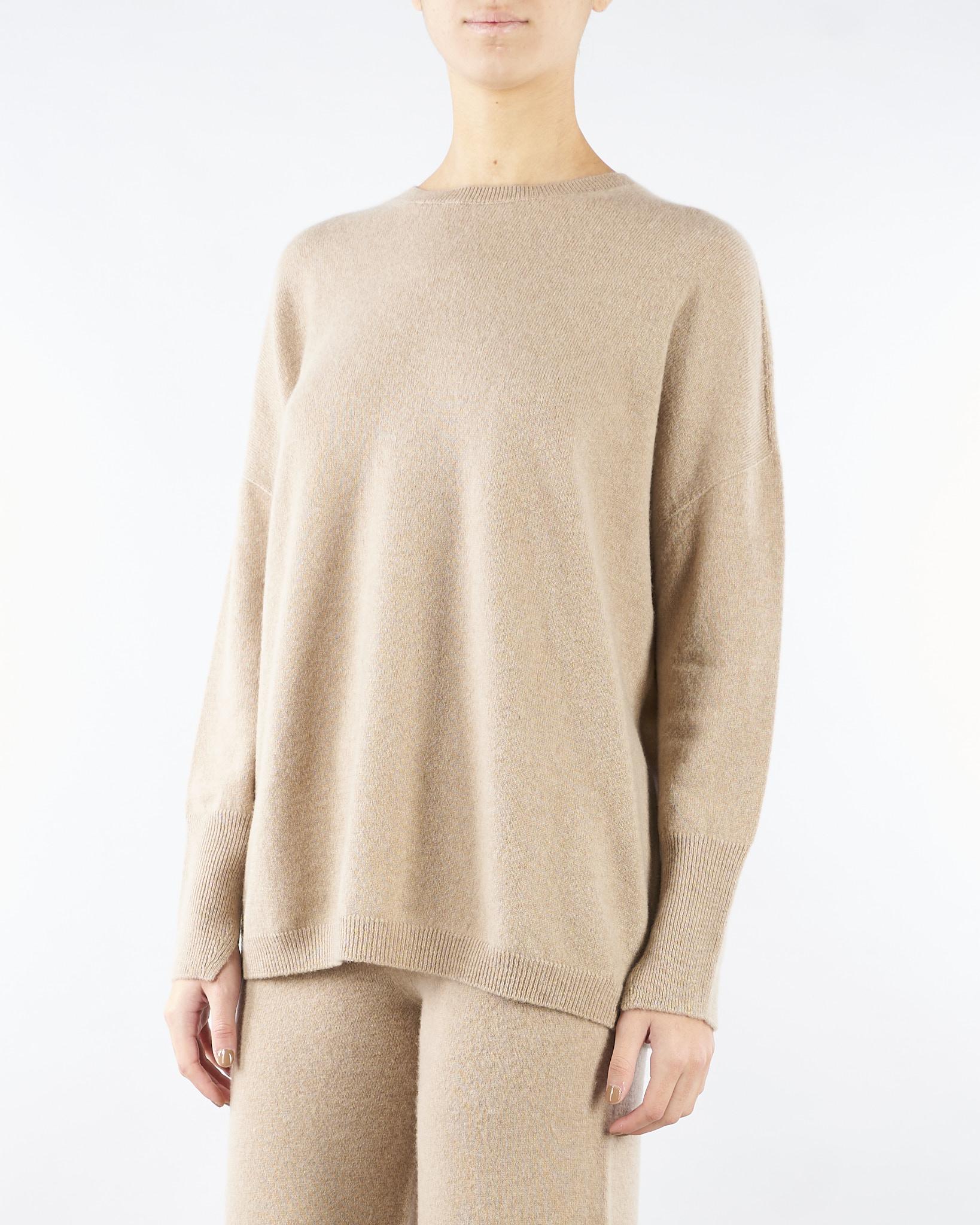 Maglia Beige in puro cashmere V54606 40 VANISE' 