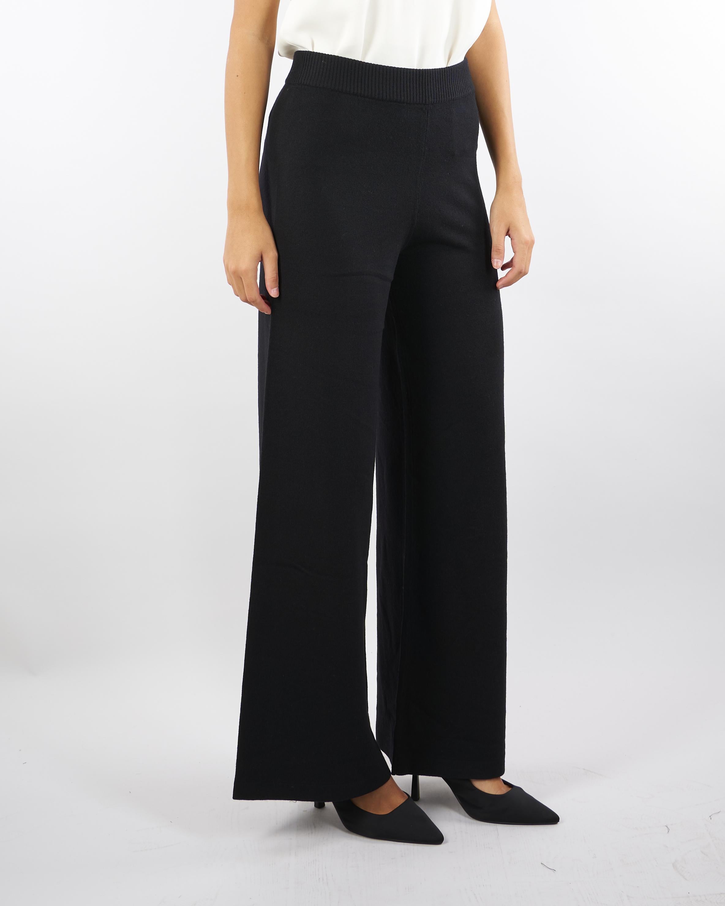 Pantaloni Nero ampi in maglia ADAM 13 PENNY BLACK 