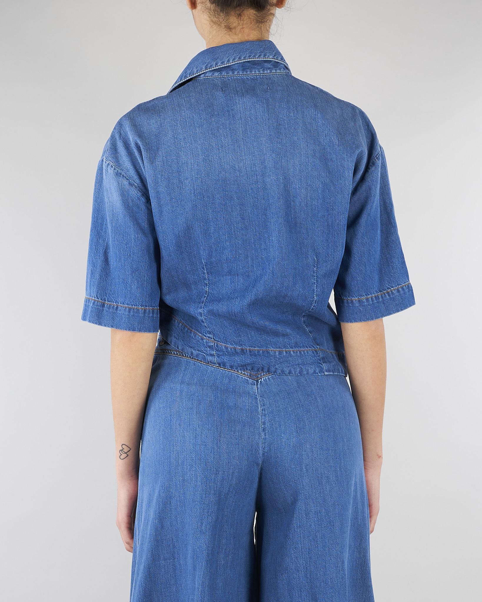 Camicia in Denim crop CAT0101C0400007 V0765 SIMONA CORSELLINI 