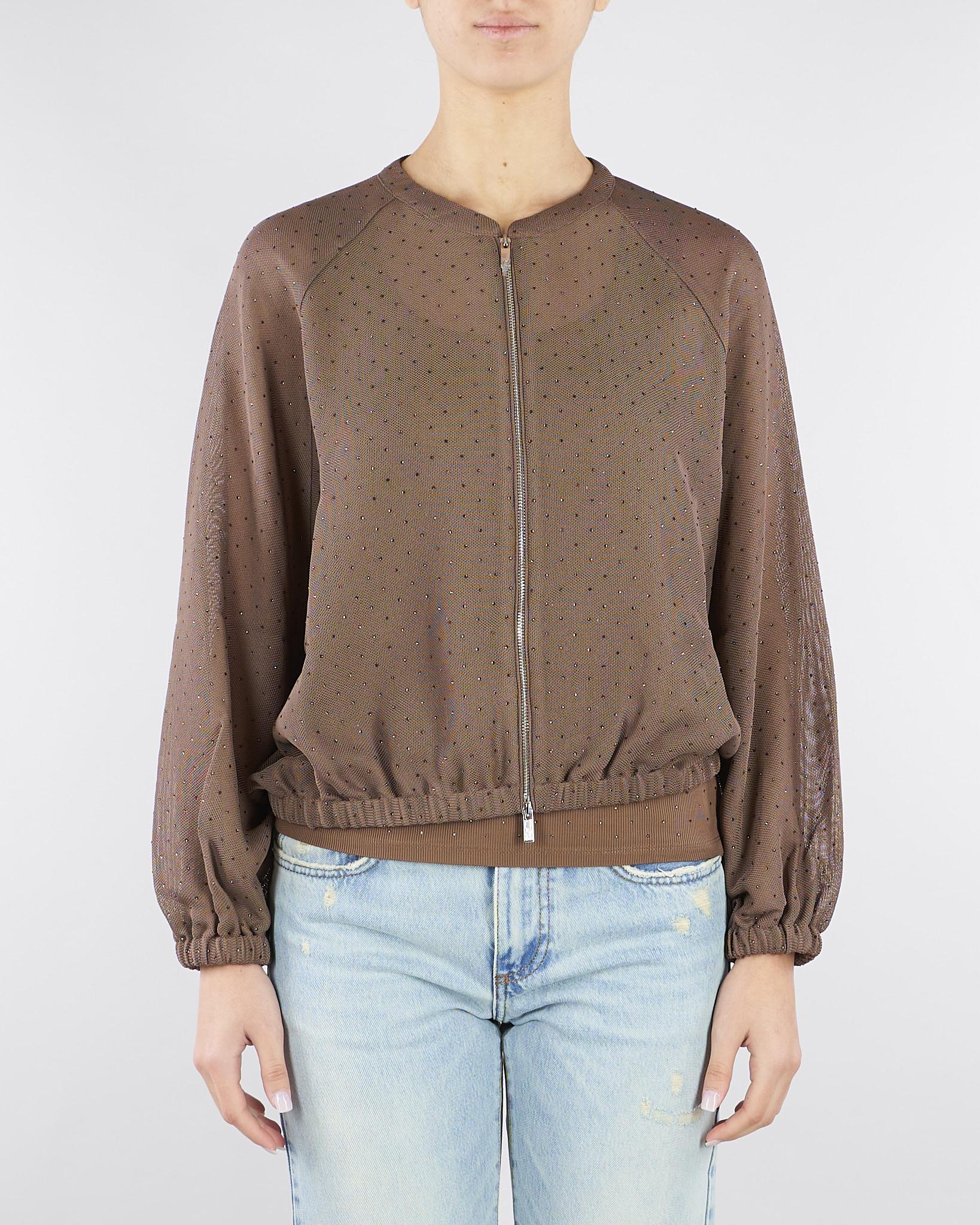 Bomber Nocciola oversize con micro strass MLMCLARINO 1 MARELLA 