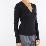 Maglia Nero aderente con catene 2K0331K7S0 K103 PATRIZIA PEPE 