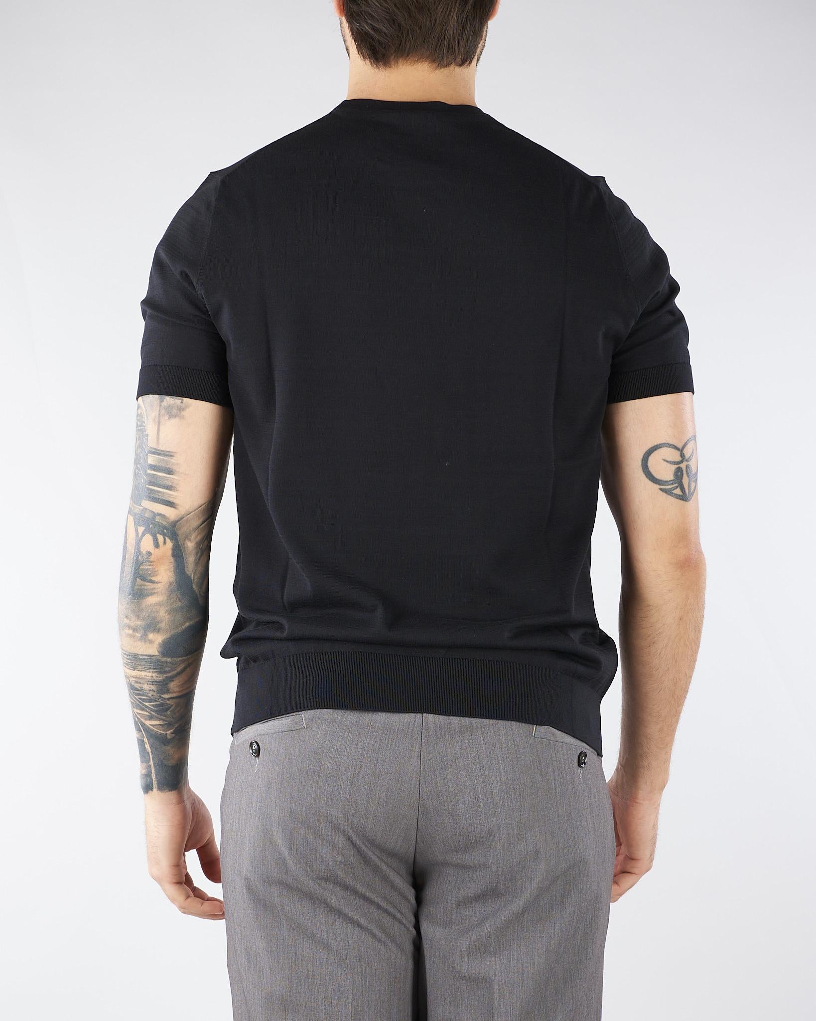 Maglia Nero in cotone ultrafine DK17036 99 DIKTAT 
