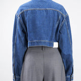 Giubbotto cropped in denim Vicolo