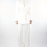 Tailleur Bianco con piume AT139 1 ATELIER LEGORA 