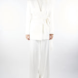 Tailleur Bianco con piume AT139 1 ATELIER LEGORA 