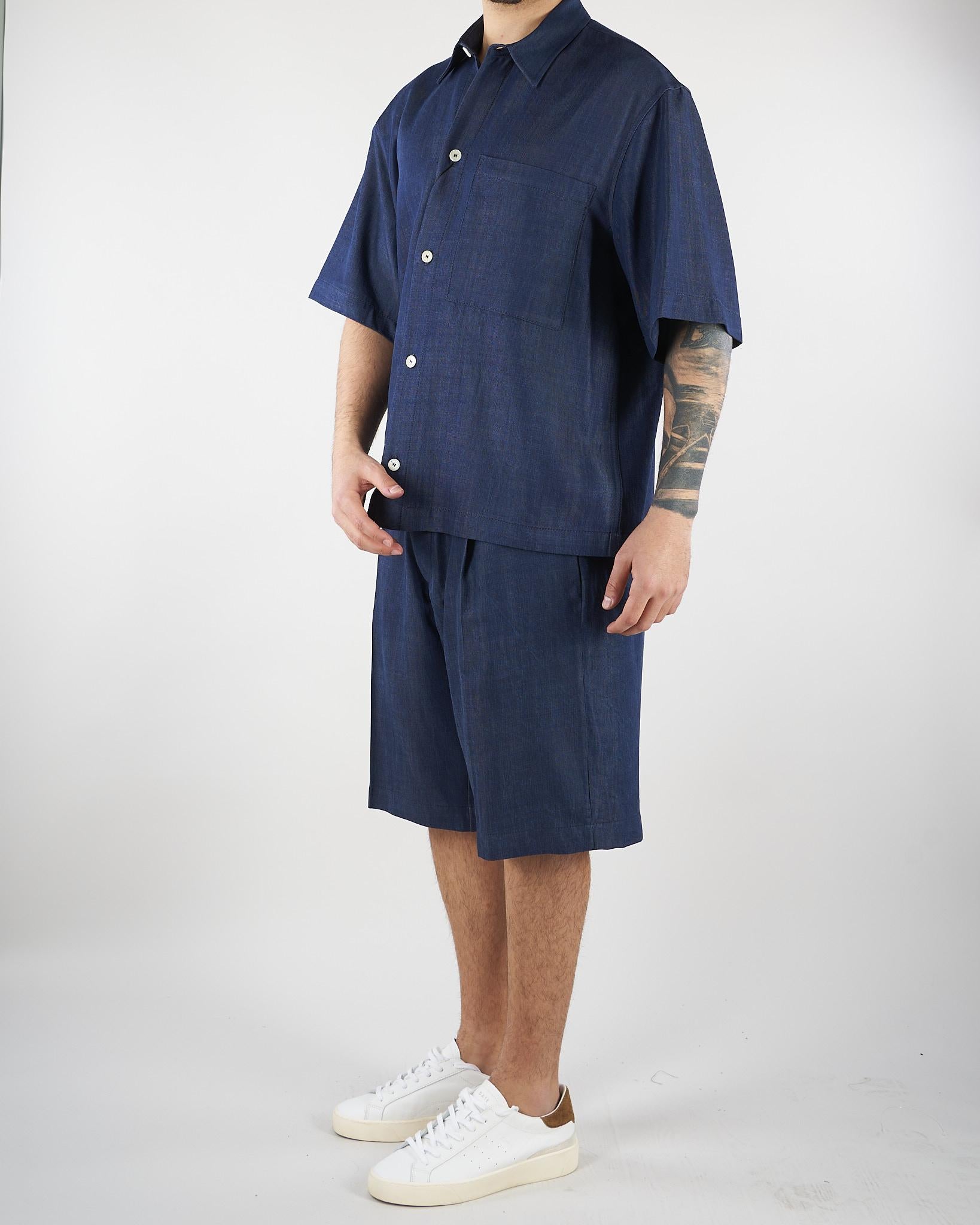 Camicia Blu Oversize effetto Denim CA3632 28 I'M BRIAN 