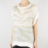Blusa Panna con micro paillettes SP5PR001 1041 ICONA 