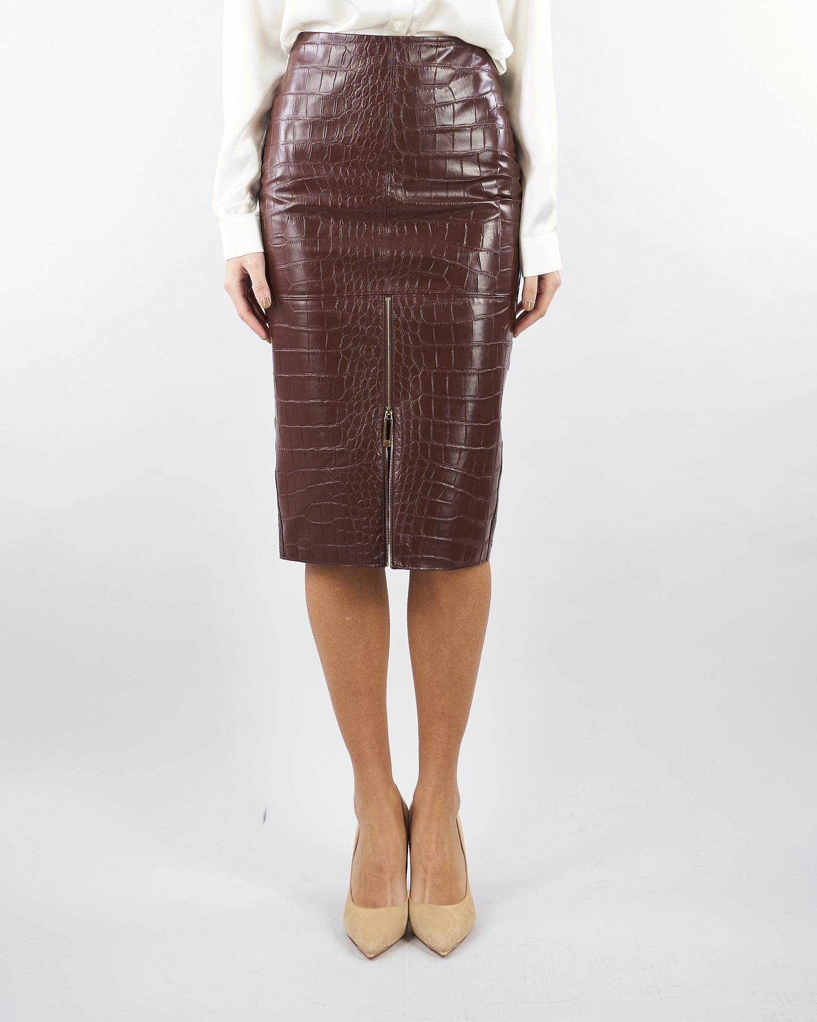 Gonna Coffee con texture stampa cocco GO10856E2 EA3 ELISABETTA FRANCHI 