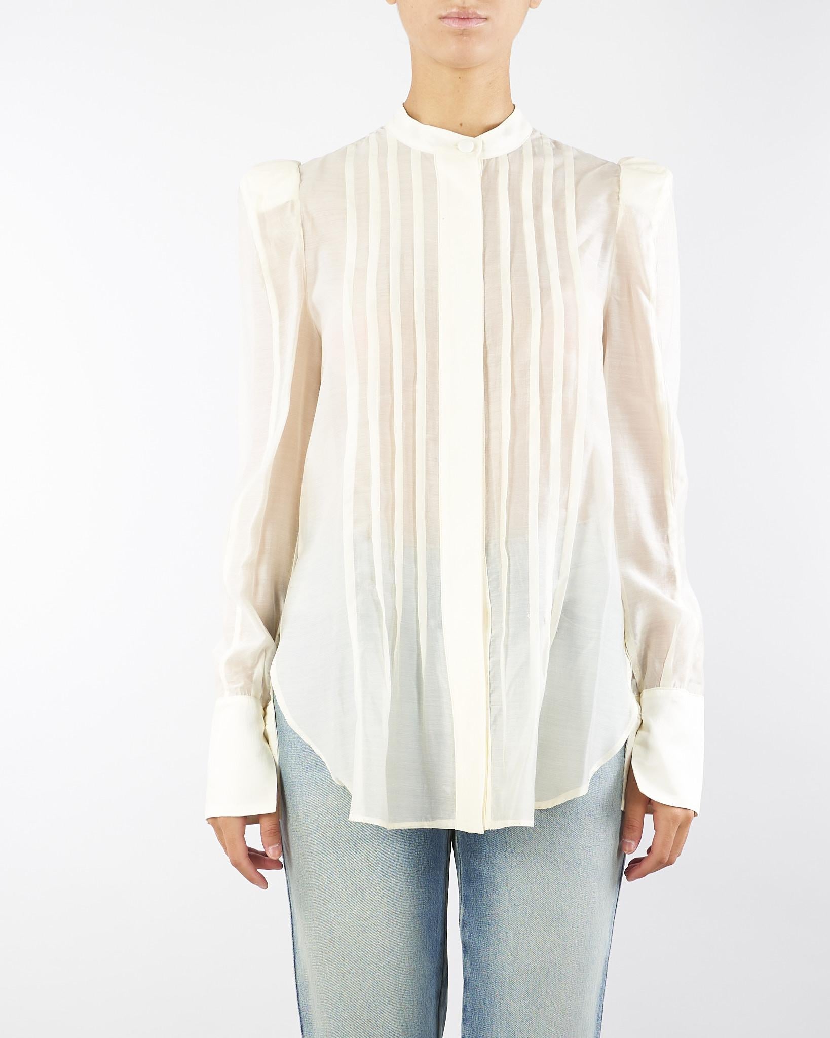 Camicia Crema in organza CA277A 3 BOHEMIAN VI 