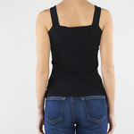 Top Nero in maglia SP5NT057 0001 ICONA 