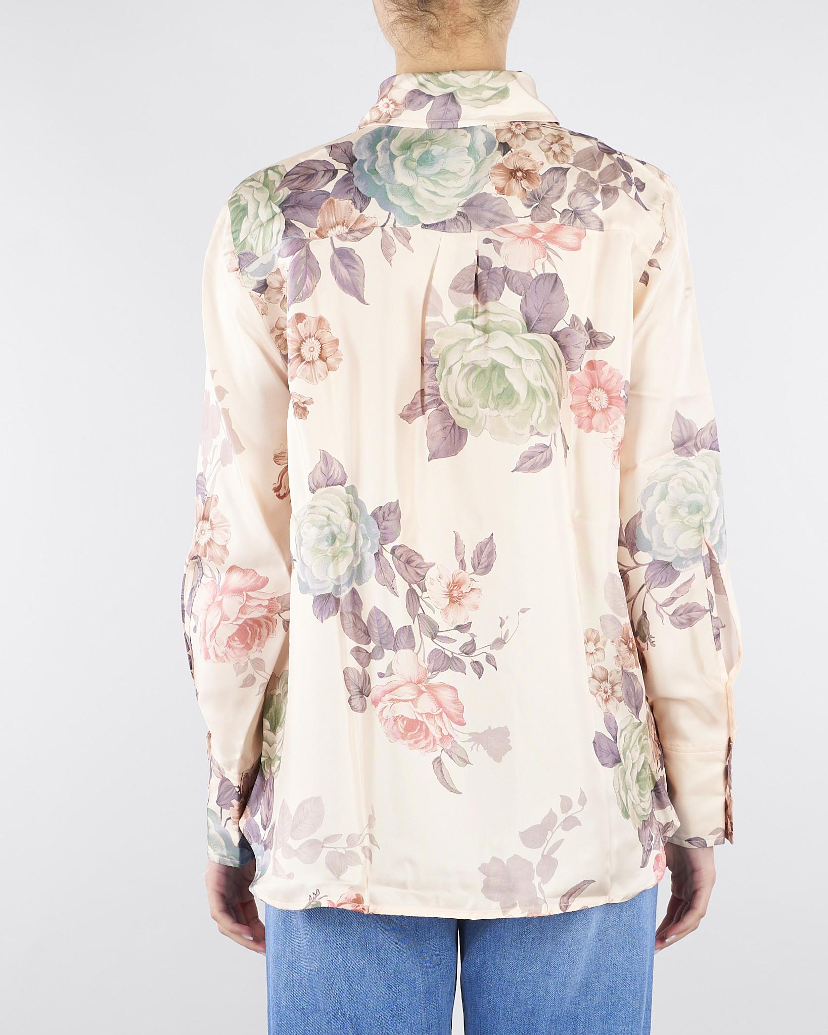 Camicia Rosa in twill di seta stampato MLLSALVE 1 MARELLA 