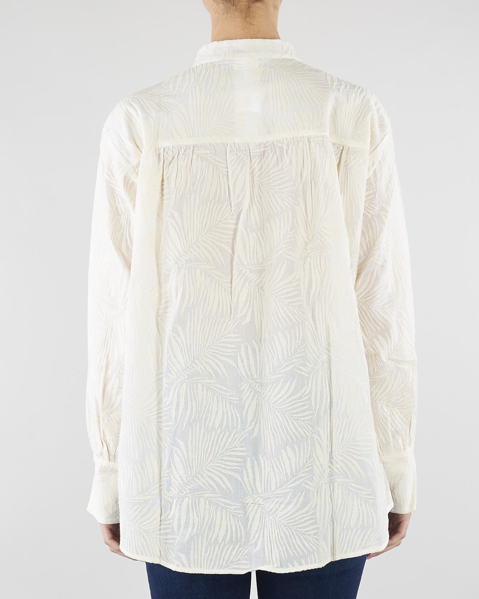 Camicia Bianco in mussola ricamata PBBBAIA 1 PENNY BLACK 