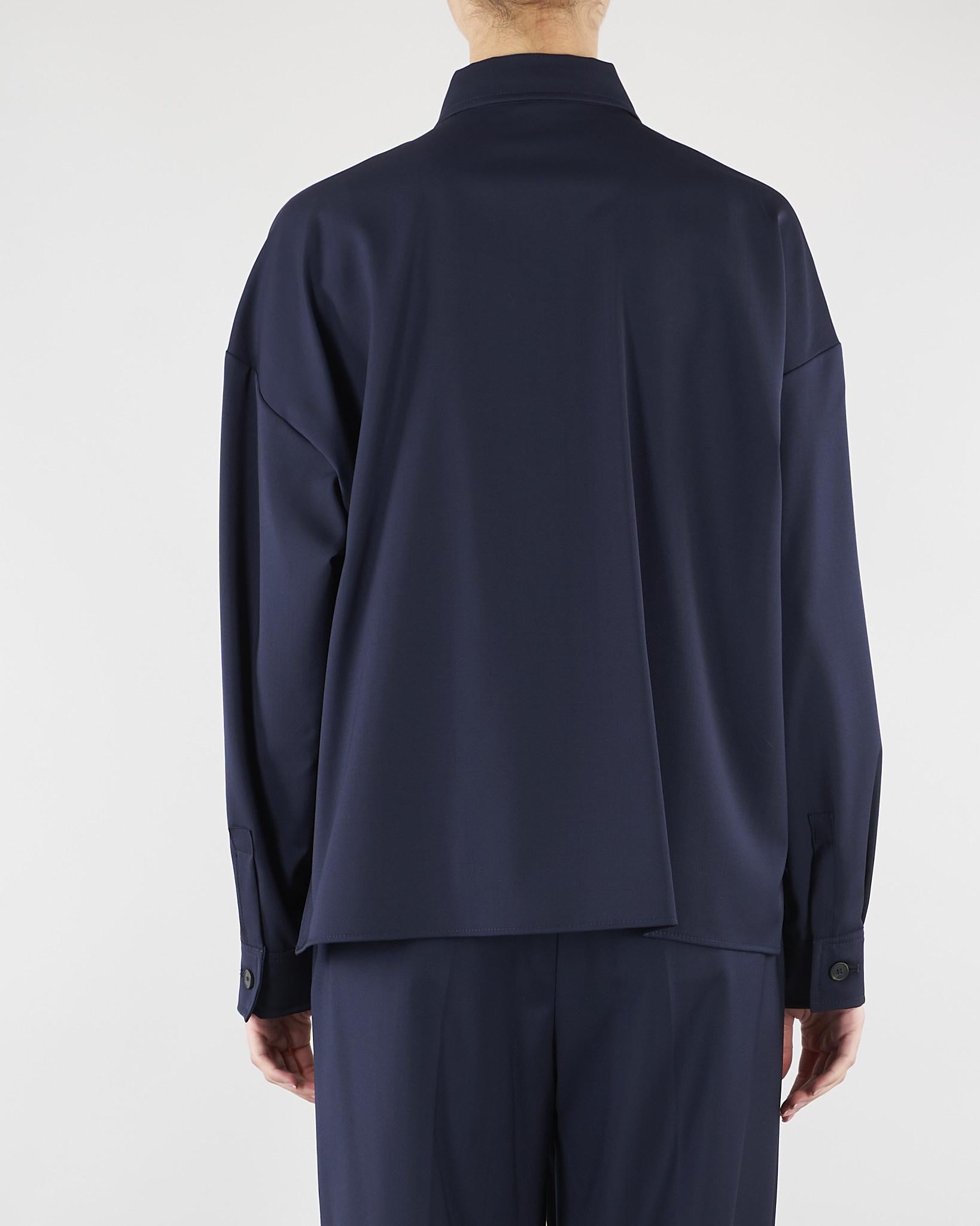 Giacca Camicia Blu crop WKDMULINO 1 MAX MARA WEEKEND 