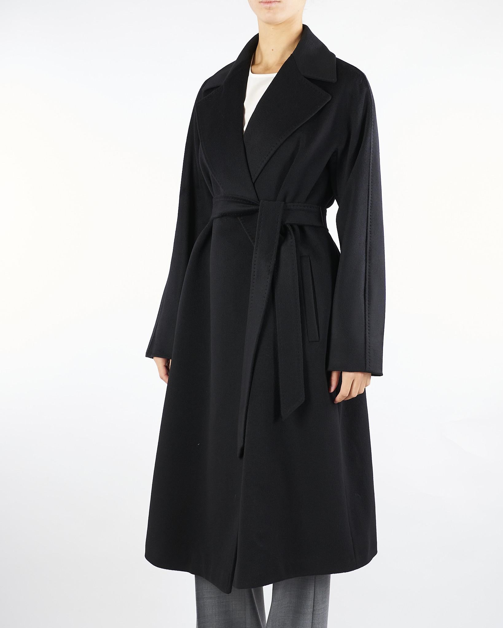 Cappotto Nero a vestaglia in cashmere EUCLIDE 10 MAX MARA STUDIO 
