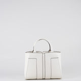 Tote media Avorio con logo in rilievo