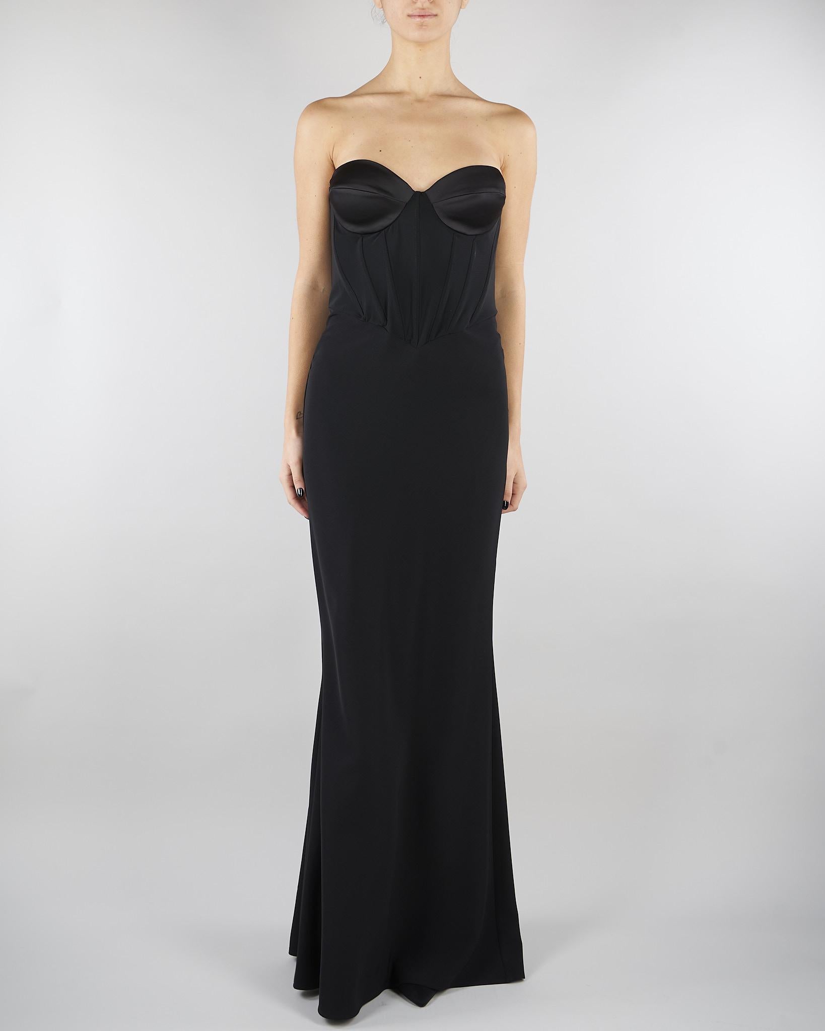 Abito lungo Nero a bustier ACTAB01AB4132 99 ACTUALEE 