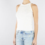Top Bianco con perle NS263 02 NO SECRETS 