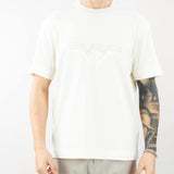 T-shirt in jersey heavy con aquila degradé multitexture Emporio Armani