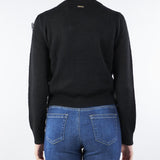 Cardigan Nero con inserti in pizzo NS040 99 NO SECRETS 