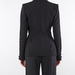 Giacca Nero in crêpe leggero GI15456E2 110 ELISABETTA FRANCHI 