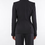 Giacca Nero in crêpe leggero GI15456E2 110 ELISABETTA FRANCHI 