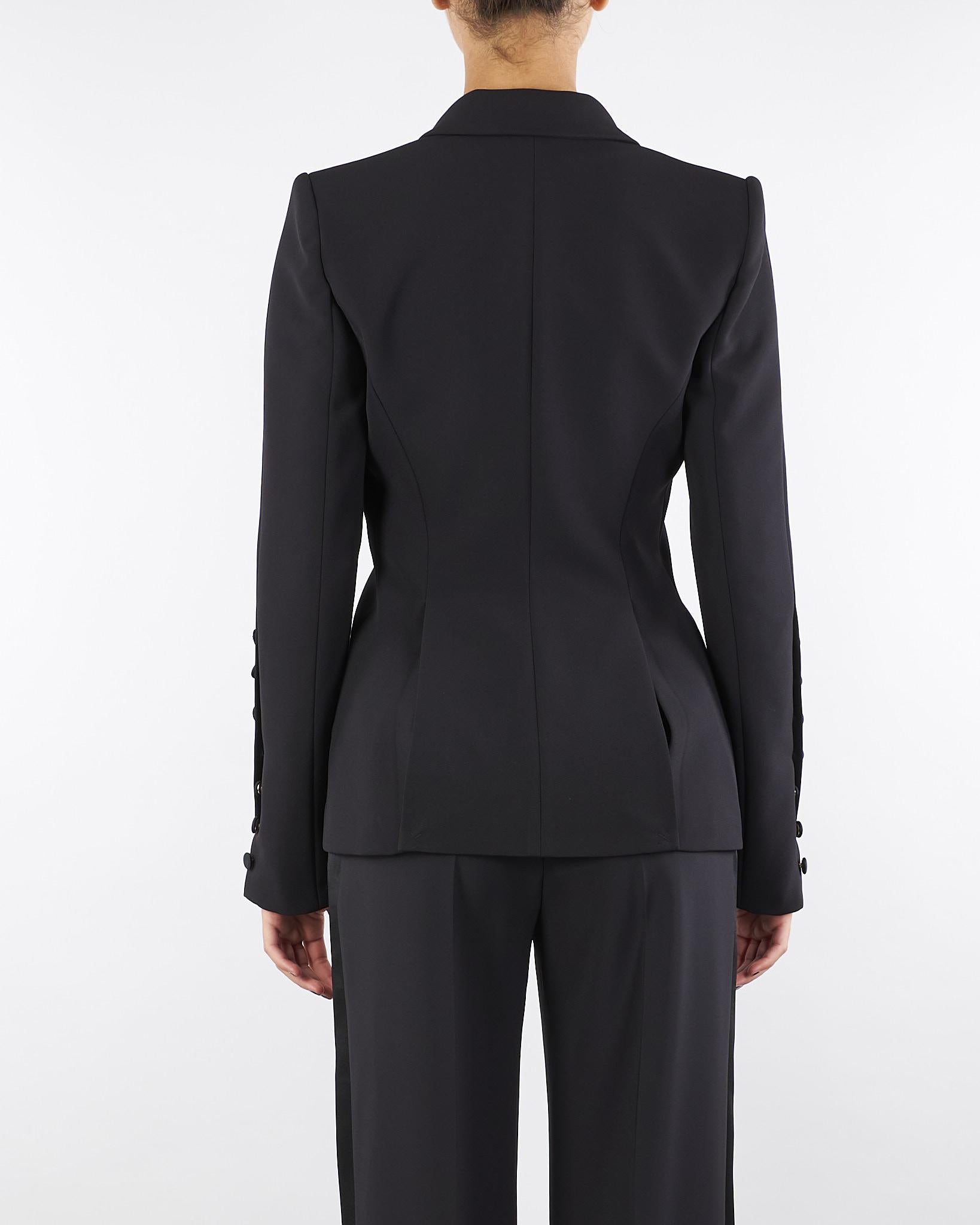 Giacca Nero in crêpe leggero GI15456E2 110 ELISABETTA FRANCHI 