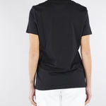 T-shirt Nero in jersey con logo ricamato MA71G61E2 110 ELISABETTA FRANCHI 
