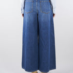 Jeans in denim di cotone con stampa logo WKDVORTICE 28 MAX MARA WEEKEND 