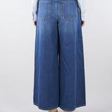 Jeans in denim di cotone con stampa logo WKDVORTICE 28 MAX MARA WEEKEND 