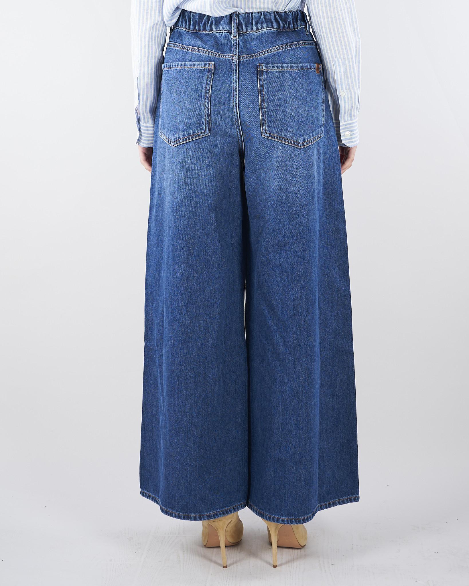 Jeans in denim di cotone con stampa logo WKDVORTICE 28 MAX MARA WEEKEND 