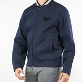 Bomber Blu in double jersey con ricamo logo EM002877AF175452 UB118 EMPORIO ARMANI 