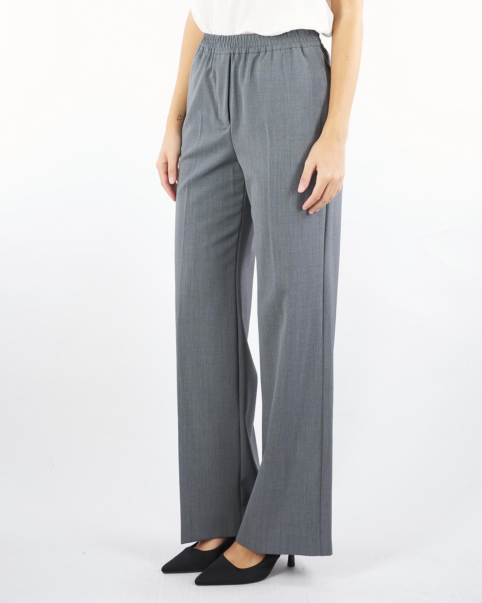 Pantalone Grigio in gabardina di lana tecnica PETRA 6 MAX MARA WEEKEND 