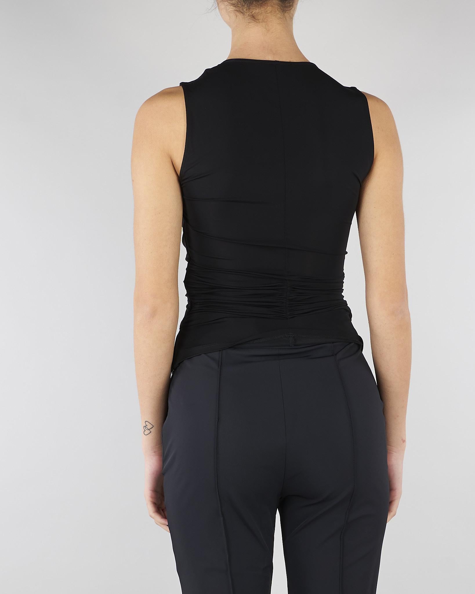 Top Nero in jersey con dettaglio gioiello TO03761E2 110 ELISABETTA FRANCHI 