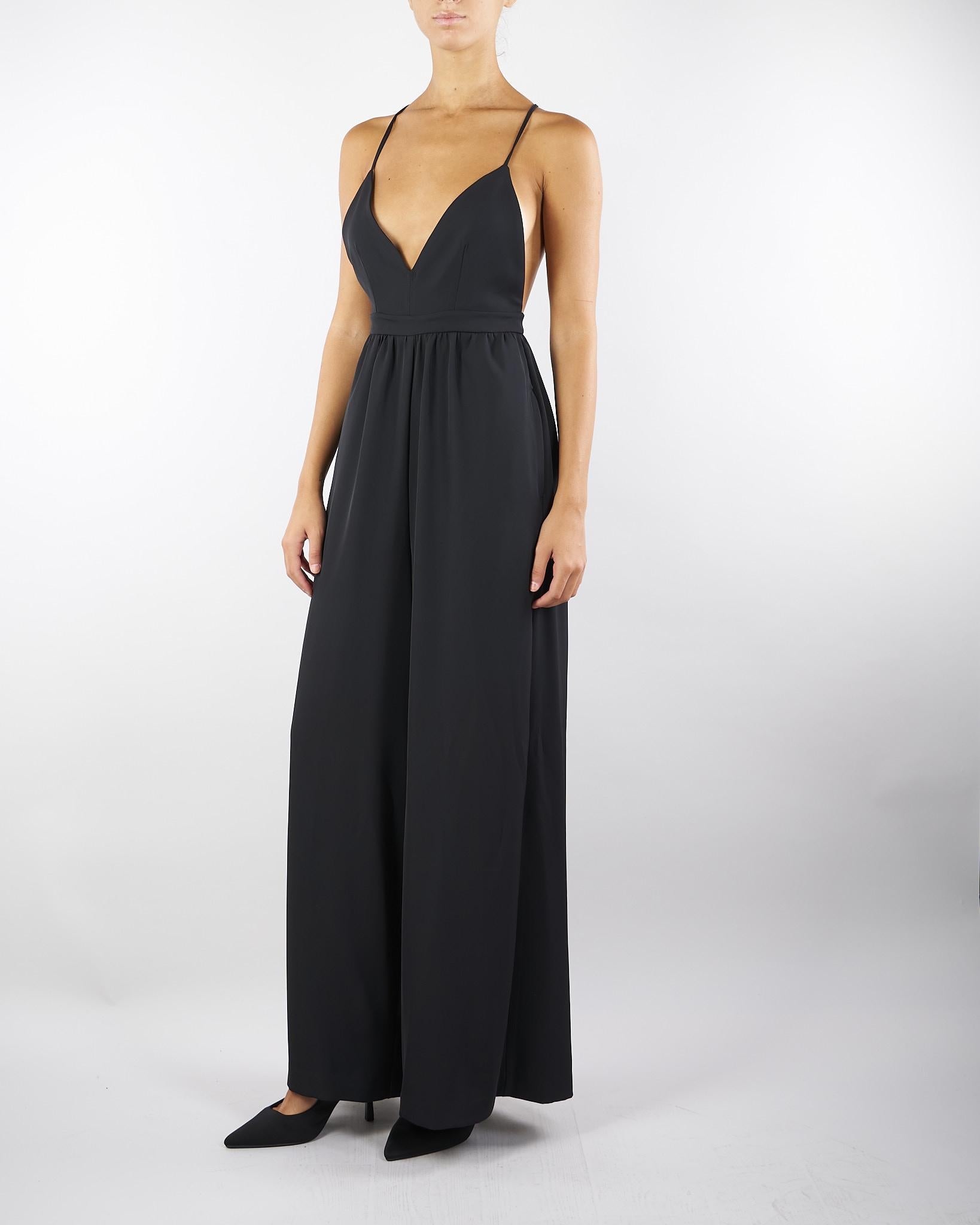 Tuta Nero con spalline ad incrocio TF0362 99 VICOLO 