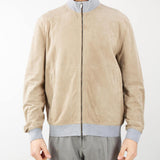 Giubbotto sfoderato in vera pelle scamosciata Corneliani