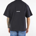 T-shirt Nero Oversize con stampa logo F5PKUATH177 110 A PAPER KID 