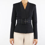 Giacca Nero in maglia con cintura MK48S57E2 110 ELISABETTA FRANCHI 