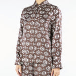 Camicia Marrone in seta stampata ONCIA 1 MAX MARA WEEKEND 
