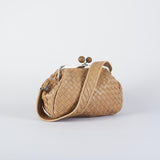 Borsa Beige Pasticcino Bag Medium in pelle intrecciata PANCIA 1 MAX MARA WEEKEND 