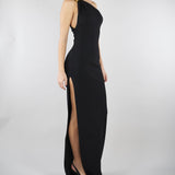 Abito Nero Red Carpet in maglia punto stoffa AM43B62E2 110 ELISABETTA FRANCHI 