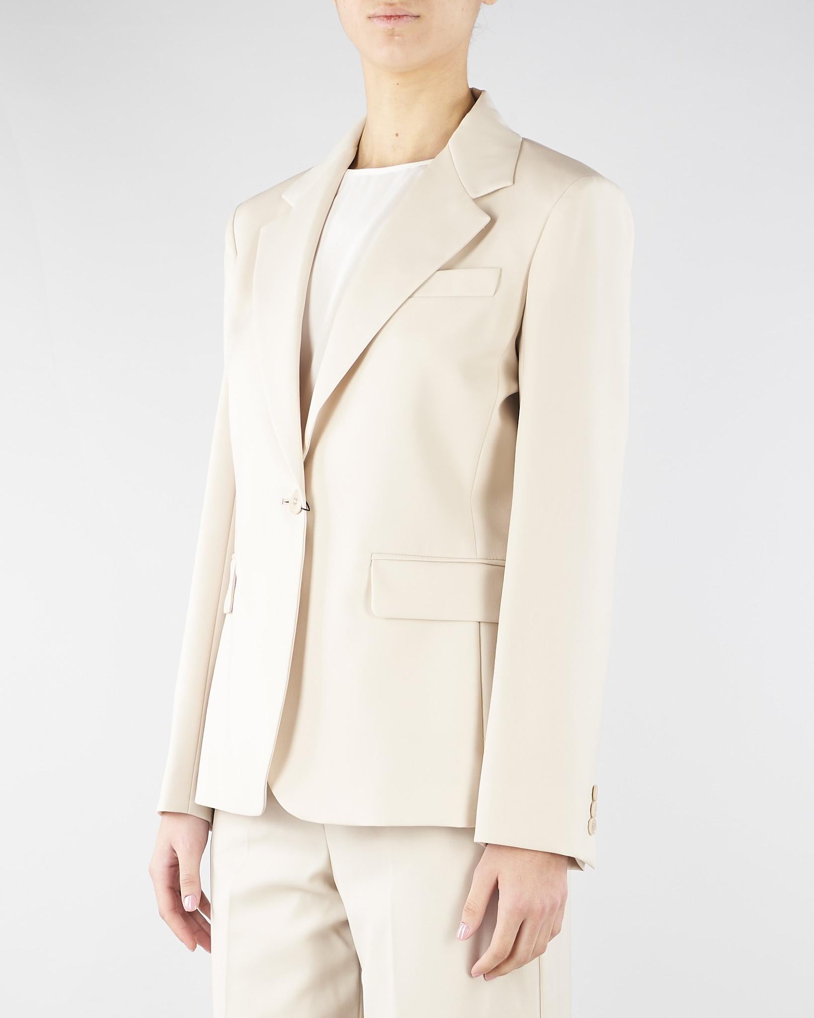 Blazer Crema in lana stretch WKDLAMINE 11 MAX MARA WEEKEND 