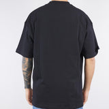 T-shirt Nero Oversize in jersey di cotone
