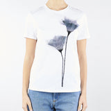 T-shirt con stampa e ricamo